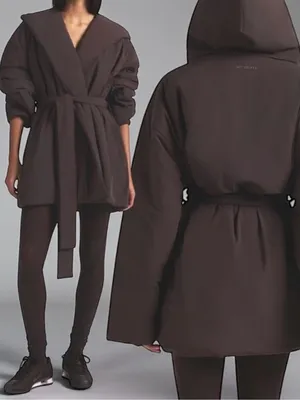 🤎✨ NikeSKIMS Woven Nylon Wrap Coat | Phoenix | L | NWT ✨🤎 (GAR) thumbnail 2
