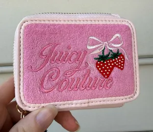 Juicy Couture terrycloth Pink Wallet with Strawberry Design coin pouch thumbnail 1