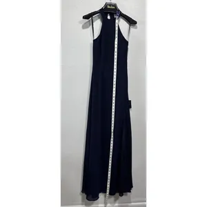 Lulus Navy Blue Chiffon Maxi Dress Halter Open Back Womens XS Bridesmaid Evening thumbnail 16
