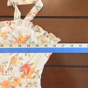 Scarlet Darkness maxi dress white orange florals small thumbnail 4