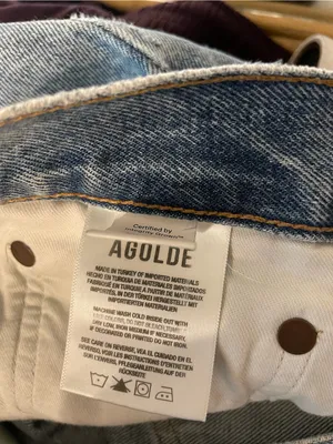 Agolde Leena Blue Wide Leg Jeans Size 29 thumbnail 4
