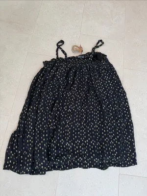 Nasty Gal Black Mini Dress with Gold Dot Print thumbnail 2