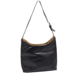 Mondani Shoulder Bag Women's Large Hobo Black Faux Leather Contrast Stitch thumbnail 3