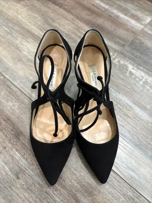 LK Bennett Black Suede Loren Pumps Princess Kate thumbnail 2