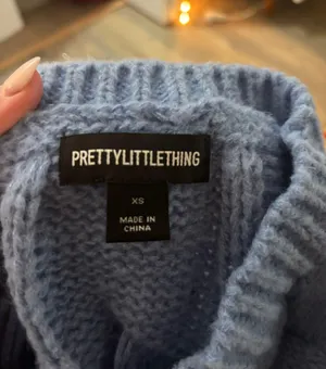Pretty Little Thing Blue Chunky Knit Sweater thumbnail 2