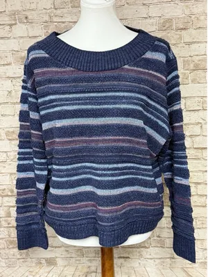 Dress Barn XL‎ Womens Sweater Acrylic Dweater Pull Over NEW Blue Stripe thumbnail 1