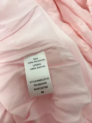Mable Ribbon Textured Puff Sleeve Babydoll Mini Dress In Baby Pink‎ Size M thumbnail 15