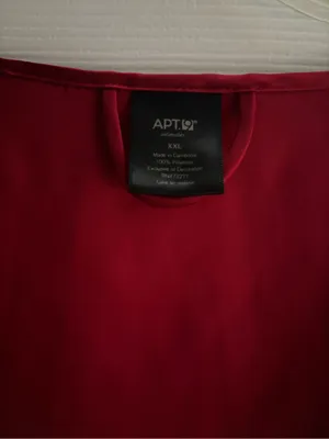 Apt. 9 Women’s Red Short Satin Wrap Robe Size XXL thumbnail 8