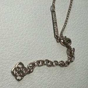 Kendra Scott Pattie Rose Gold Rectangle‎ Drusy Stone Pendant Necklace thumbnail 3