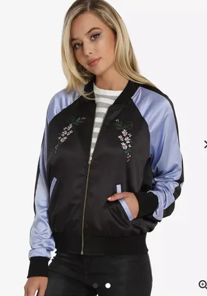 Her Universe Studio Ghibli Spirited Away No Face Embroidered Bomber Jacket S thumbnail 1