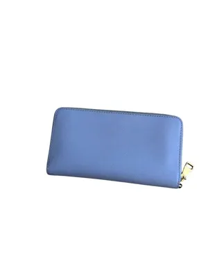 TORY BURCH Periwinkle Leather Zip Clutch Wallet thumbnail 7