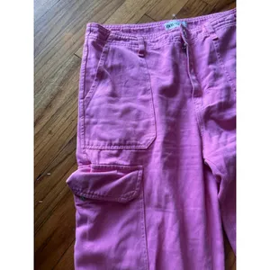 Pink Cargo Pants Size 6 Zara Utility Pocket Straight Leg thumbnail 2