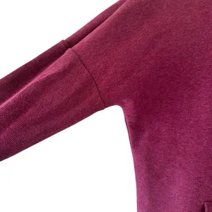 UGG Trendy Burgundy Long Sleeves Front Zip Up High Low Sweatshirt SZ XS # 2365 thumbnail 4