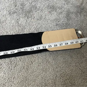 Black Faux Snake‎ Skin Wide Elastic Waist Belt size 1X thumbnail 6