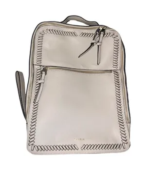 Calpak 15" Taupe Faux Leather Laptop Backpack Travel Carry on Luggage Handbags thumbnail 1