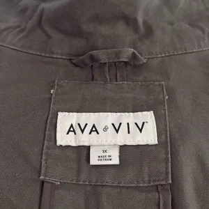 Ava & Viv army green distressed jacket thumbnail 8