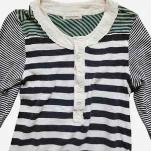 We the Free vintage green and white striped Henley - size small thumbnail 3