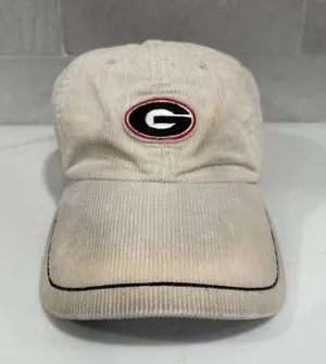 Nike Georgia Bulldogs Team Hat Cap Womens Corduroy Cream Tan Beige Adjustable thumbnail 1