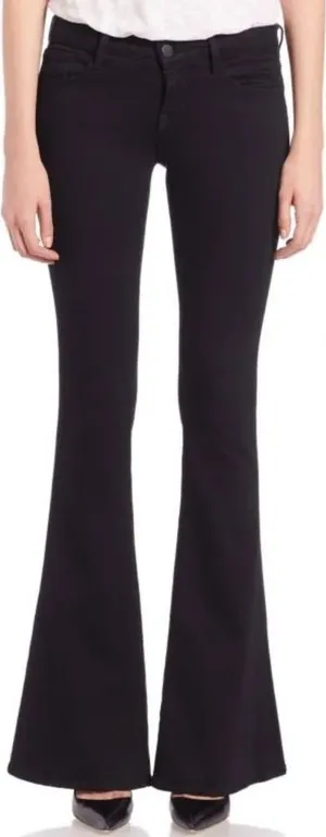 L’Agence Elysee Low Rise Flare Jeans in Noir thumbnail 1