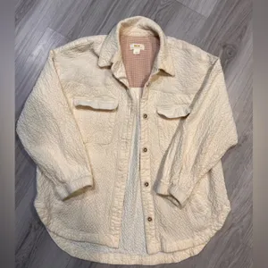 NWOT ANTHROPOLOGIE Cream Button-Up‎ Women's Jacket thumbnail 7