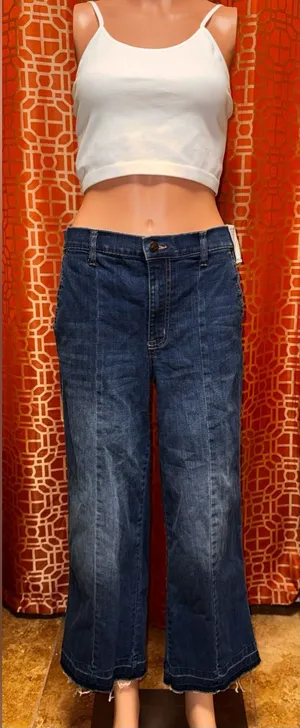 Ella Moss Cropped Wide Leg Jeans 28" Waist thumbnail 1
