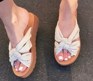 Soda Ivory Vegan Leather Slip On Wedge thumbnail 1