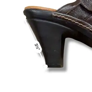 Bjorndal Juliana Brown Leather Slip‎ On Buckle Heeled Mules Sz 6.5 thumbnail 11