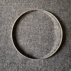 Silver Stacked Thin Fashion Bracelets S/4 Silver Plated Bangle - Costume Jewelry thumbnail 4