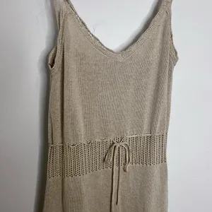 Zara Crochet Tie waist Dress medium Cottagecore thumbnail 2