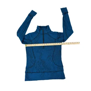 Lululemon Blue Mock Neck Pullover Jacket No Hood Size 6 Fit Fair thumbnail 5