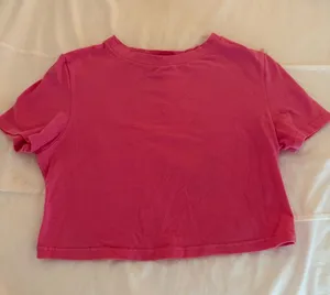 SKIMS Cropped Hot Pink Women's Fits Everybody T-Shirt thumbnail 1