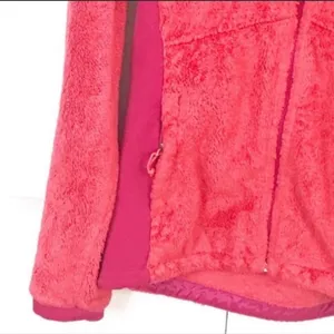 The North Face Size Small Tech Orange Pink Womens Ositio Fluffy‎ Fleece Jacket thumbnail 3