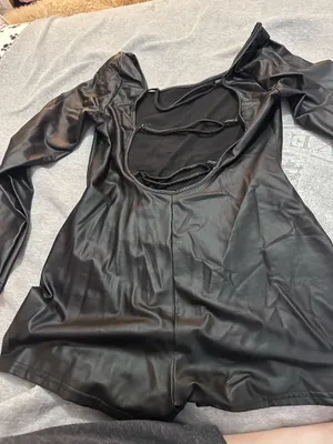Black Halloween Leotard Bodysuit Shein thumbnail 2