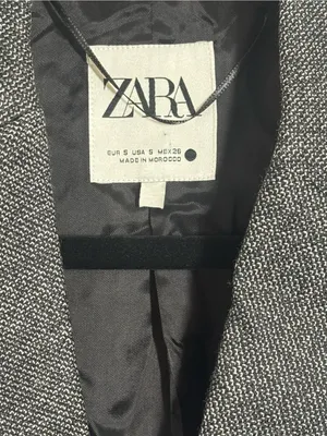 Zara 100% WOOL STRUCTURED BLAZER ZW COLLECTION sz 12 thumbnail 4