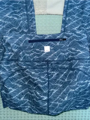 NWOT Vuori‎ Pace High Rise Printed Leggings in blue wave size XS thumbnail 5