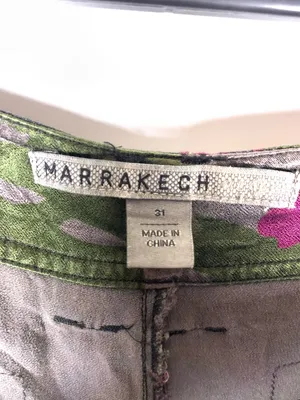 Marrakech Silky Cargo Pants 31 Pink Green Camo Utility Autumn Boho thumbnail 9
