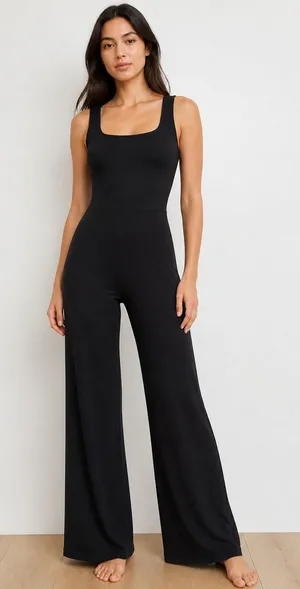 Old Navy Women's PowerSoft Go-Dry Black Flare Leg Jumpsuit XS thumbnail 1