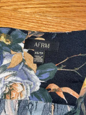 AFRM floral genuine wrap midi dress thumbnail 2