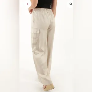 Z Supply New with tabs khaki cargo pants Womens wide‎ leg pants Size Large thumbnail 3