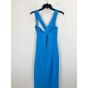 NEW Lulus Glamorous Dedication Blue Sleeveless Column Maxi Dress Formal XL thumbnail 12