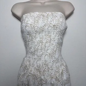 Universal Thread‎ Women Coquette Dress Medium 100% Cotton White Strapless Summer thumbnail 2