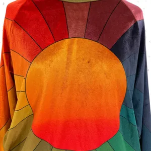 Aviator Nation Sweatshirt Rainbow Sunburst Velvet Crew Pullover Retro Size XS thumbnail 4