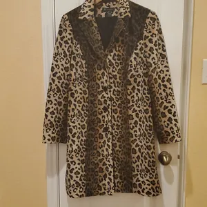 INC International Concepts Animsl Print coat Size M thumbnail 2