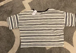 NWT American Eagle Striped Top Sz L thumbnail 5