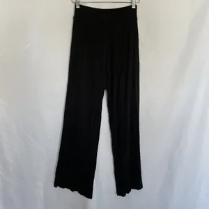 Victoria's‎ Secret Black Wide-Leg Pants With Elastic Waistband & V Logo size XS thumbnail 6