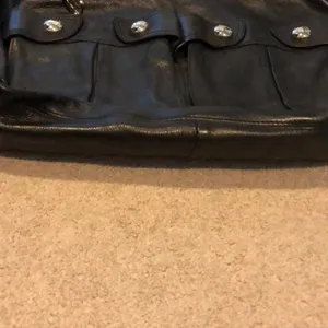 DKNY Large Leather Hobo Bag – Slouchy Style, Silver Hardware thumbnail 4