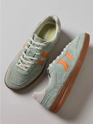 NEW COOLWAY $130 Silva Sneaker Color: Green Kakhi Suede Leather SZ-10 thumbnail 1