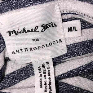 Michael Stars for Anthropologie medium/large blue striped top thumbnail 4
