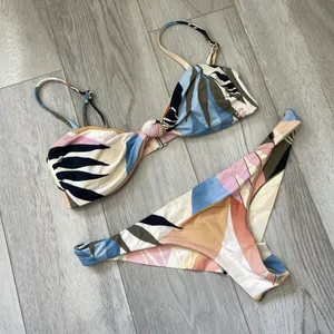 Billabong Tropical bikini twist cheeky last rays womens Pink Blue (small medium) thumbnail 2