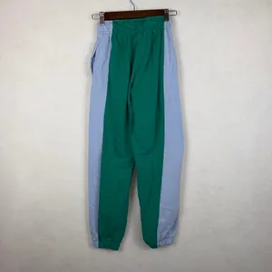 Nike Team Sweatpants XS Green Blue Colorblock Fleece Joggers Retro Athletic thumbnail 6